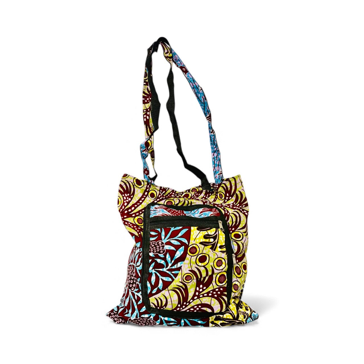 Handcrafted Printed Fabric tote bag  (Ubuntu 03)