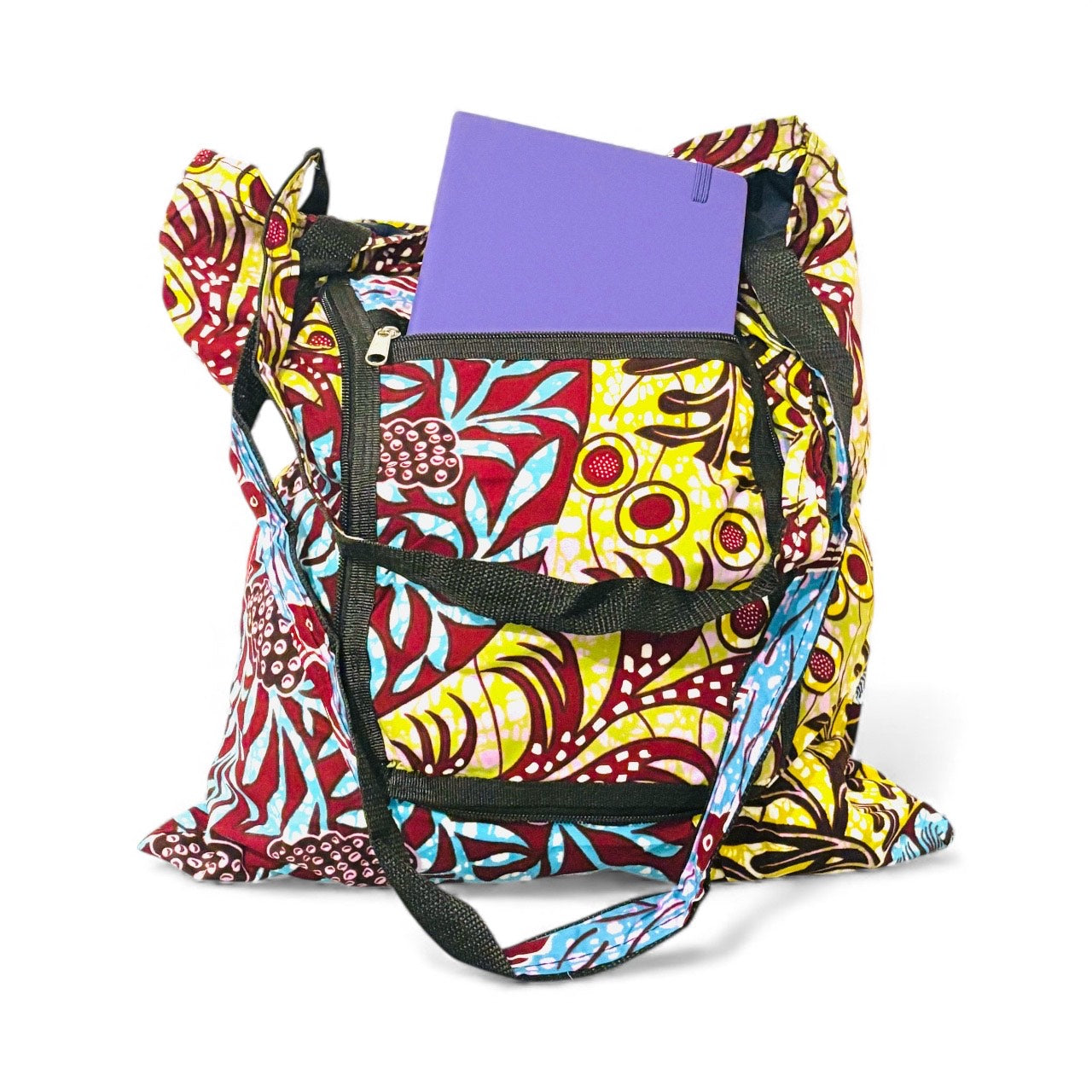 Handcrafted Printed Fabric tote bag  (Ubuntu 03)