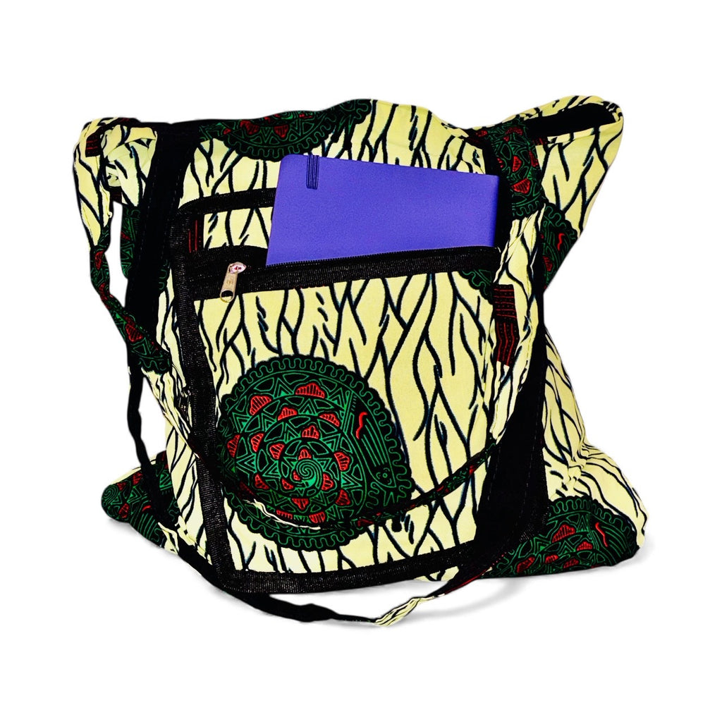 Handcrafted Printed Fabric  tote bag (Ubuntu 04)