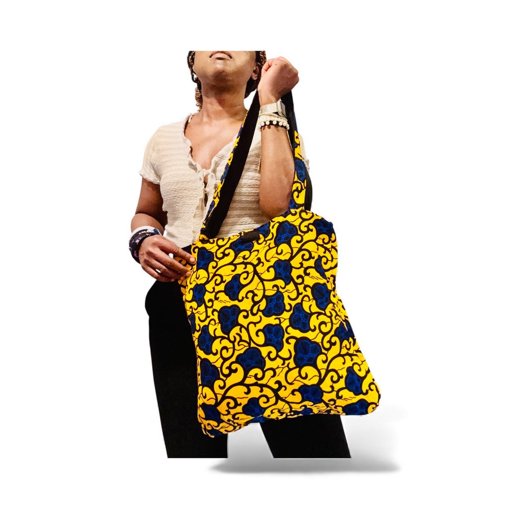 Handcrafted Printed Fabric tote bag (Ubuntu 06)