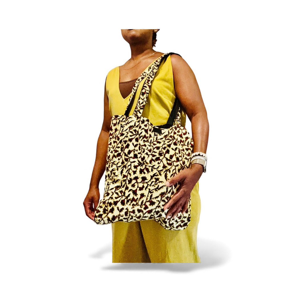 Handcrafted Printed Fabric tote bag (Ubuntu 02)